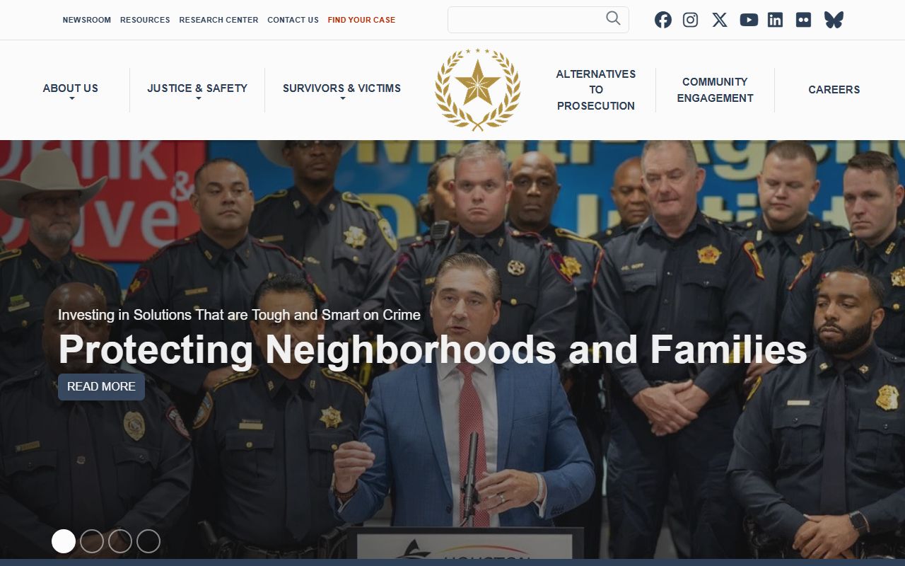 Harris County arrest records District Attorney office website