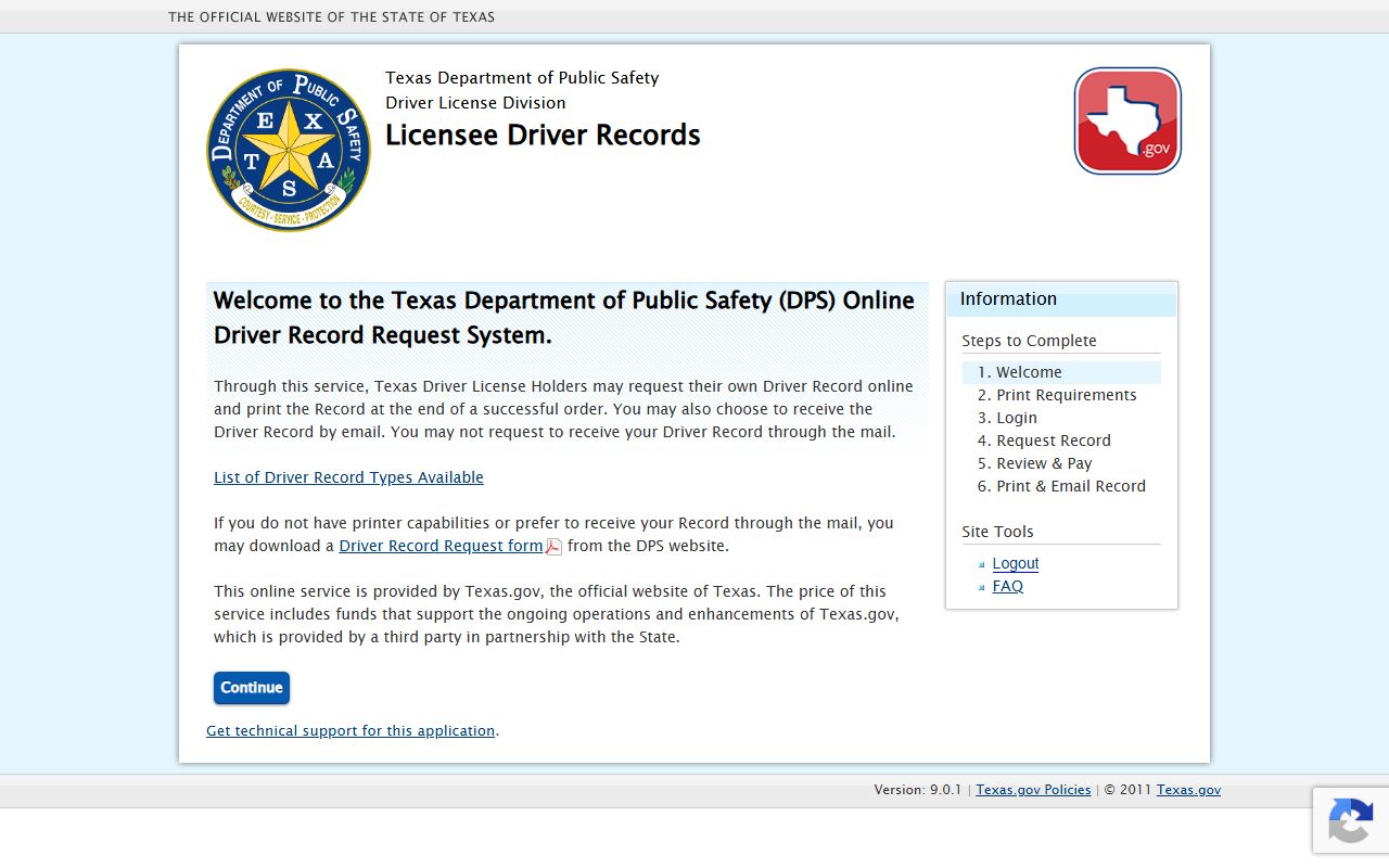 Harris County traffic court records compared with the Texas DPS driver record request