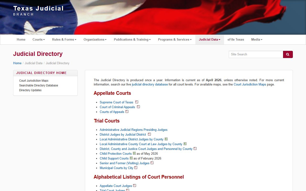 Harris County traffic court records court lookup in the Texas Judicial Directory